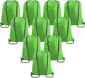 BeeGreen Green Drawstring Backpack Bags Bulk 10 Pack X-Large 22.4" L x 17.5" W by BeeGreen