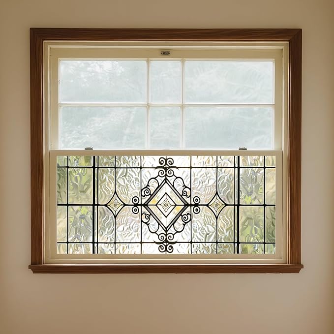 IVN Window Film Geometric Stained Glass Decorative Window Privacy Film | Window - Image 4