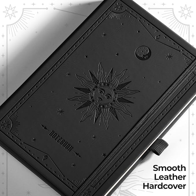EMSHOI Lined Journal Notebook, 320 Numbered Pages, A5 Size | Leather Hardcover - Image 8
