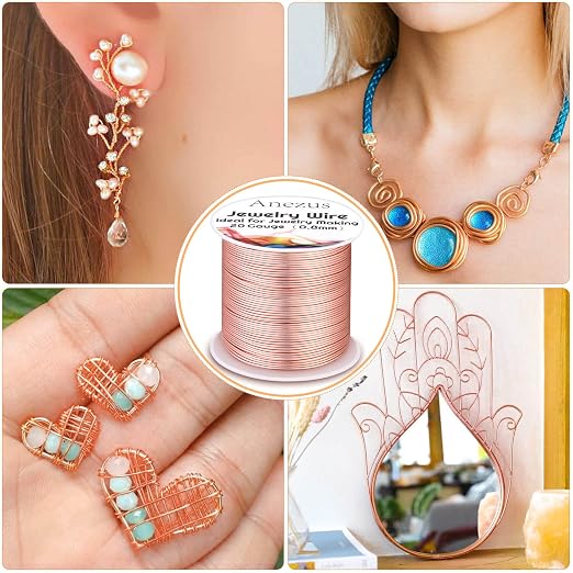 anezus 20 Gauge Jewelry Wire, 28 Yards Craft Wire Tarnish Resistant Copper - Image 6