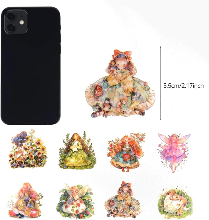 60Pcs Kawaii Girls Stickers for Journaling - Image 7