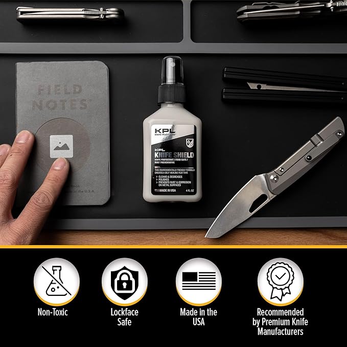 Knife Pivot Lube – Knife Shield Corrosion Preventive – Food Safe Rust Protection & Water Based Cleanser – 4 fl oz