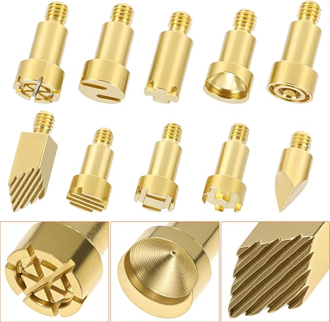 QWORK Pyrography Wood Burning Tips – 23Pcs Multifunctional Copper Crafting Set - Image 5