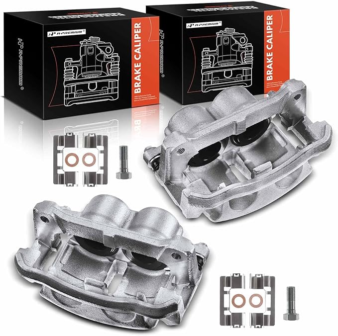 A-Premium Disc Brake Caliper Assembly with Bracket Compatible with Select Ford Models - For F-150 2009, Lobo 2009-2014, Pickup - Front Driver and Passenger, 2-PC Set