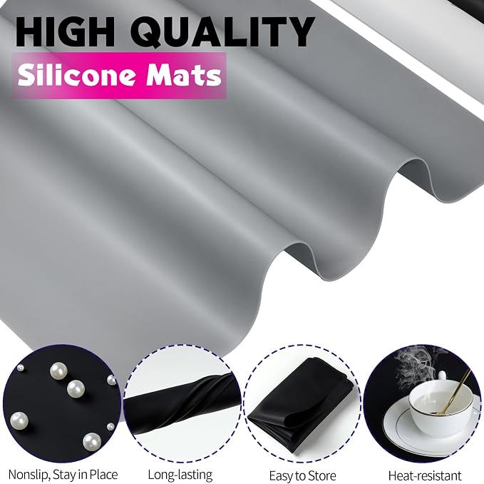 LEOBRO Silicone Mats, Resin Molds, Play Dough Mat, Silicone Sheets - Image 4