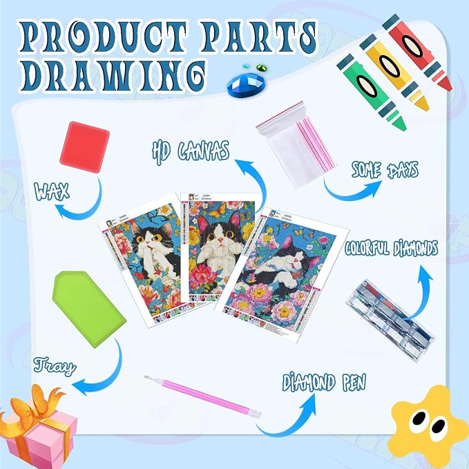 DOZEEZOP 3 Pack 5D Diamond Painting Kits - Image 3