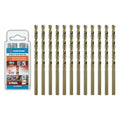 5/32 inch Cobalt Drill Bits (12Pcs), M35 HSS Metal Jobber Length Twist Drill Bit Set for Hard Metal, Stainless Steel, Iron, Copper, Aluminium, Brass, Plastic & Wood