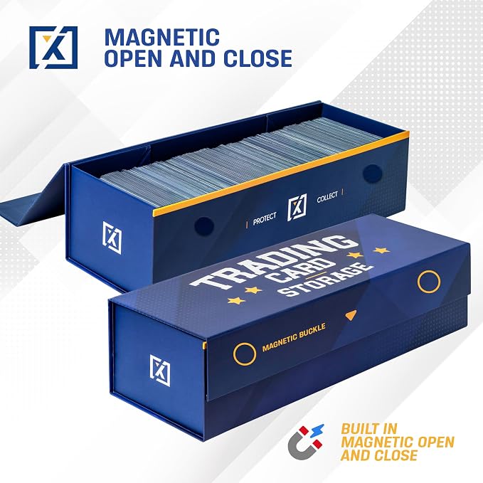 HOMEXPRO Easy Fold Trading Card Storage Box Magnetic Lid | Toploader Storage - Image 5