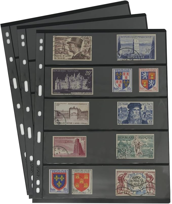 10Pcs Standard 9-Hole Double-Sided Album Inner Sheets Card Stamp Banknote by PCCBMINGT