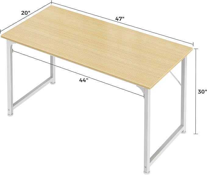 Huuger Computer Desk, 48 Inch Office Desk, Gaming Desk - Image 3
