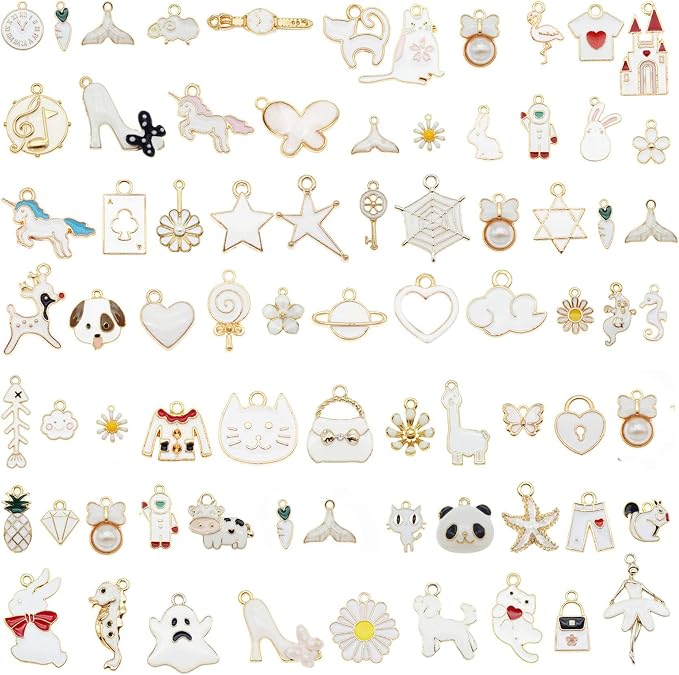 30pcs Mixed Enamel Charms Pendants by JulieWang-FortheLoveofHandmade