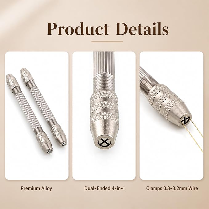 2 PCS Jewelry Making Kit Wire Wrapping Tools Set Wire Twister, Wire-Rounder Tool - Image 3