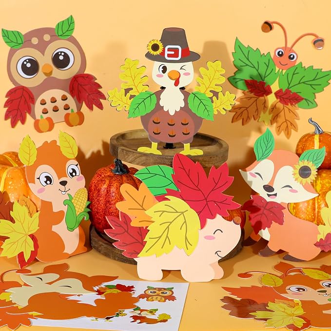 DERAYEE 12PCS Fall Animal Craft Kit - Image 7