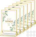 Double-Sided Gold Frames 4X6 Acrylic Sign Holder -6 Pack | Gold Picture Frames by AcrylicSignHolderMahjongRacks%EF%BC%8CMahjongBags
