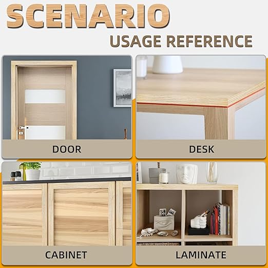 GSCIT Club 20 PCS Oak Wood Veneer, 12 inch x 12 inch Wood Edge Banding Pre-glued Flexible, Veneer Tape Banding for Cabinet Repair Furniture Restoration