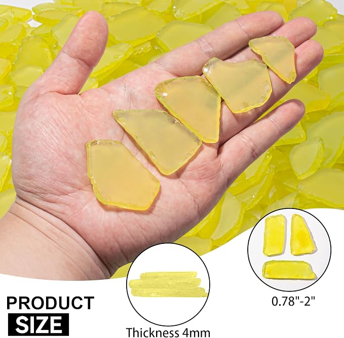 Keedolla Tumbled Sea Glass for Crafts - 40 OZ Flat Frosted Seaglass Pieces for - Image 3
