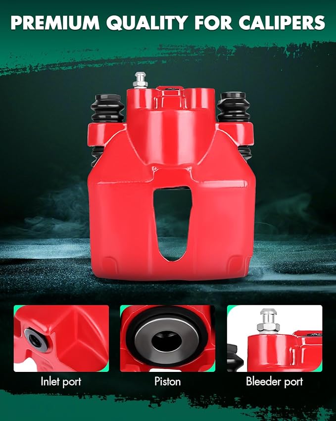 SCITOO 18-4678 18-4679 Disc Brake Calipers Assembly Red Fit For Ford For Expedition/For F-150 / For F-150 Heritage/For F-250,For Lincoln Blackwood/Navigator/Town Car