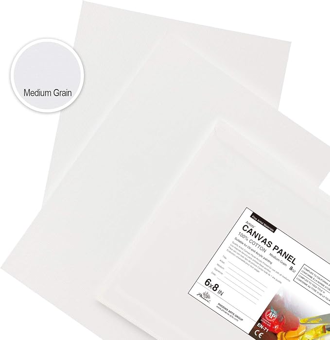 PHOENIX Small Painting Canvas Panels 6x8 Inch, 12 Value Pack - 8 Oz Triple - Image 3