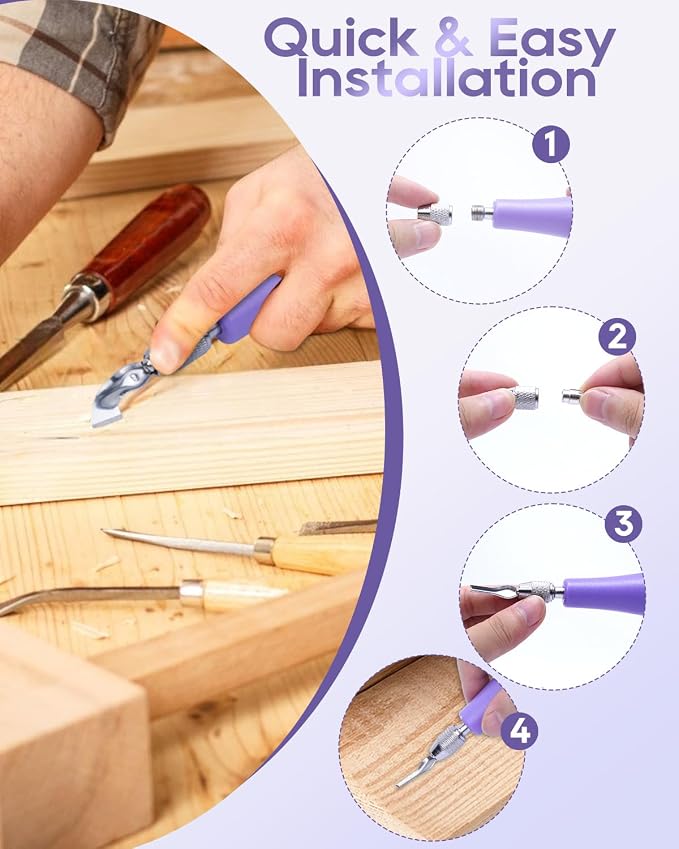 UCEC Linocut Carving Tools Linoleum Cutter Assortment - Image 5