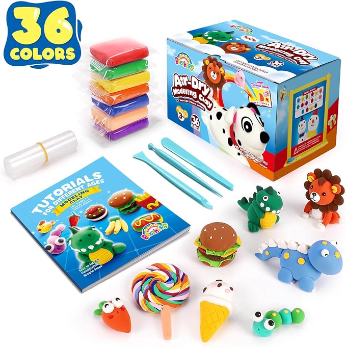 Sago Brothers 36 Colors Air Dry Clay, Soft Modeling Clay by SagoBrothers
