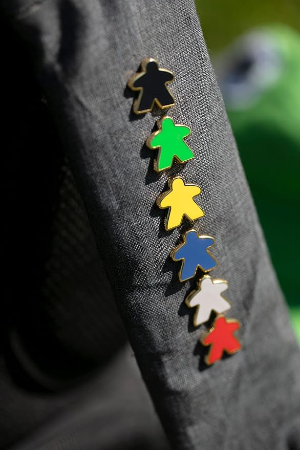 CrowD Games | Meeple Enamel Pins | 7 Set | Lapel Pins - Image 7