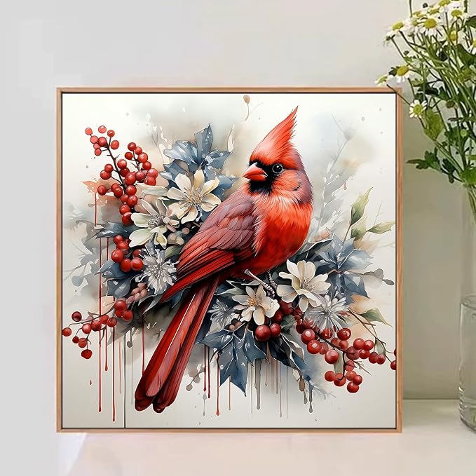 Cardinal Paint by Numbers for Adult, Cardinal Paint by Numbers Kit for Adults - Image 2