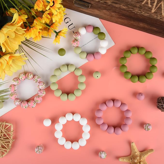 ASTARON 100 Pcs 15mm Silicone Beads - Image 4