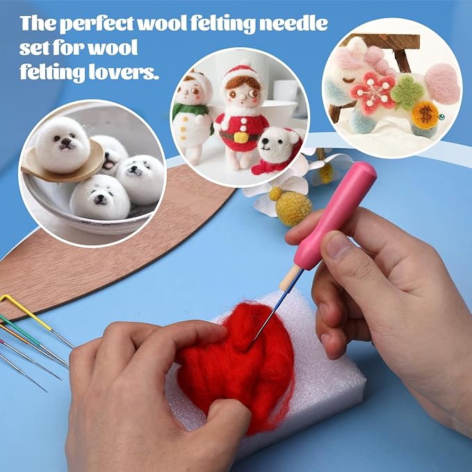 Mayboos 42 Pcs Needle Felting Needles, Wool Felting Supplies - Image 7