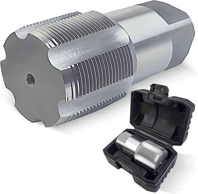DECKRKAT 2"NPT Pipe Tap, Precision Carbon Steel NPT Tap Set for Clean Accurate Threads, 2"NPT Tap, Perfect for Plumbers Mechanics DIYers, with Durable Plastic Case.