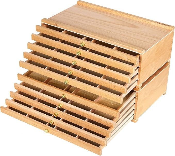 MEEDEN 10-Drawer Artist Supply Storage Box by MEEDEN