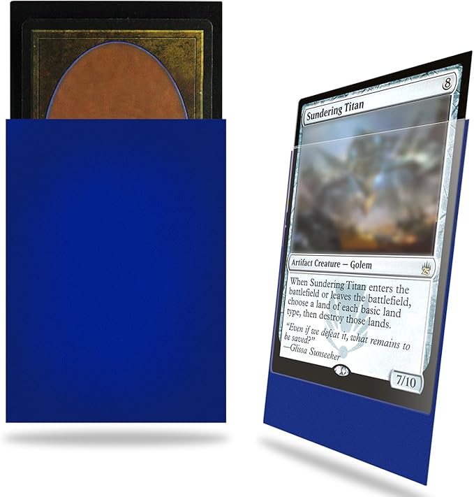 Night Blue Card Sleeves 200 Pack, Standard Card Sleeves Sturdy Sleeves Matte by Fabmaker