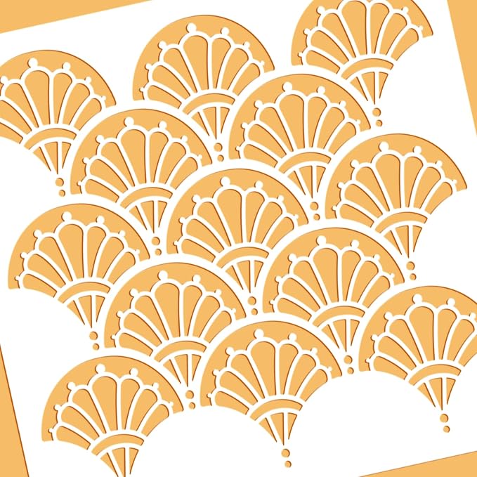 BENECREAT 12x12 Inch Art Deco Stencil - Image 4