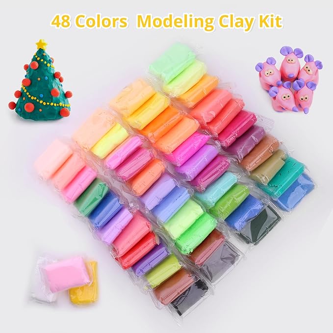 Air Dry Clay, 180 Packs Colored Foam Clay, Moldable Foam Clay Super Light Air - Image 2
