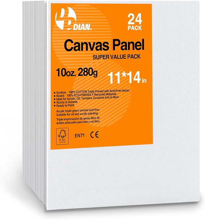 Canvas Boards for Painting 11x14 Inch, Watercolor by DPDIAN
