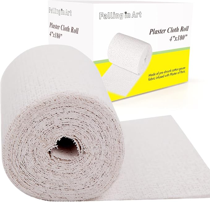 Falling in Art Plaster Cloth Rolls, 500gsm Plaster Strip, Plaster Gauze Bandages by FallinginArt