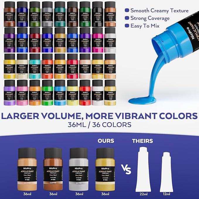 Nicpro Acrylic Paint Canvas Set - Image 3
