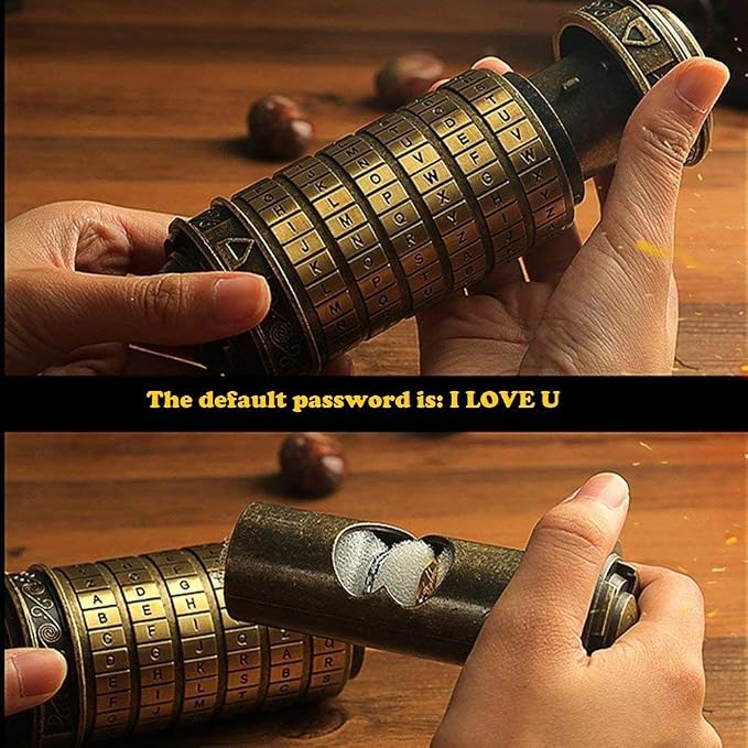 Cryptex Da Vinci Code Mini Cryptex Lock Puzzle Boxes - Image 3