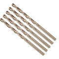 Drill Bit, #28 Cutting Diameter, 4341 HSS Gold Finish 135° Cutting Angle Number Jobber Bits - (Applications: for Drilling Soft Metal Plastic Wood), 5-Pieces