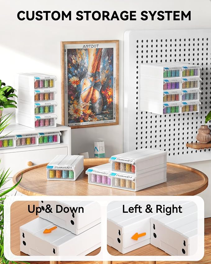 ARTDOT 9-Pack Interlocking Storage Containers - Image 4