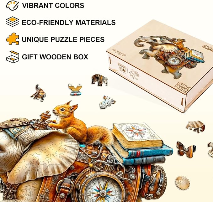 Adventurous Elephant Puzzles Adults Gifts - Image 2