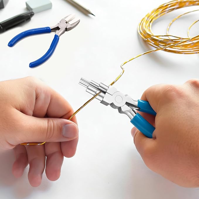 Mudder 2 Pieces Jewelry Making Tool Bail Making Pliers 6 in 1 Jewelry Wire - Image 5