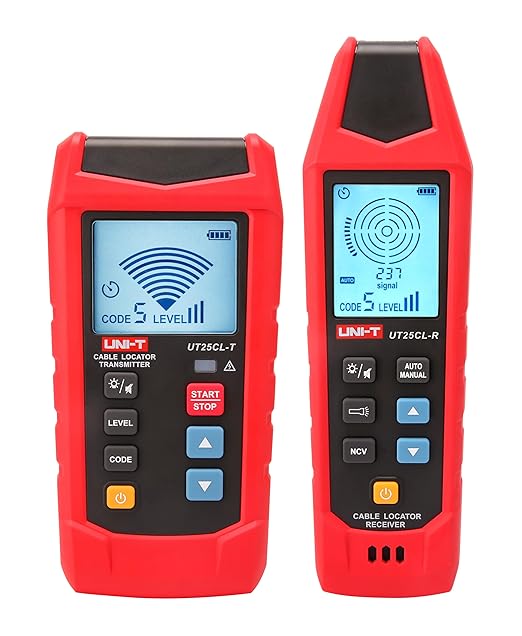 UNI-T UT25CL Cable Locator AC/DC Circuit Tracer and Breaker Finder, Wall Cable Detector and Underground Cable Finder, Short/Open Circuit Detect, 8V-480V Voltage Measurement, NCV Unipolar Bipolar Test