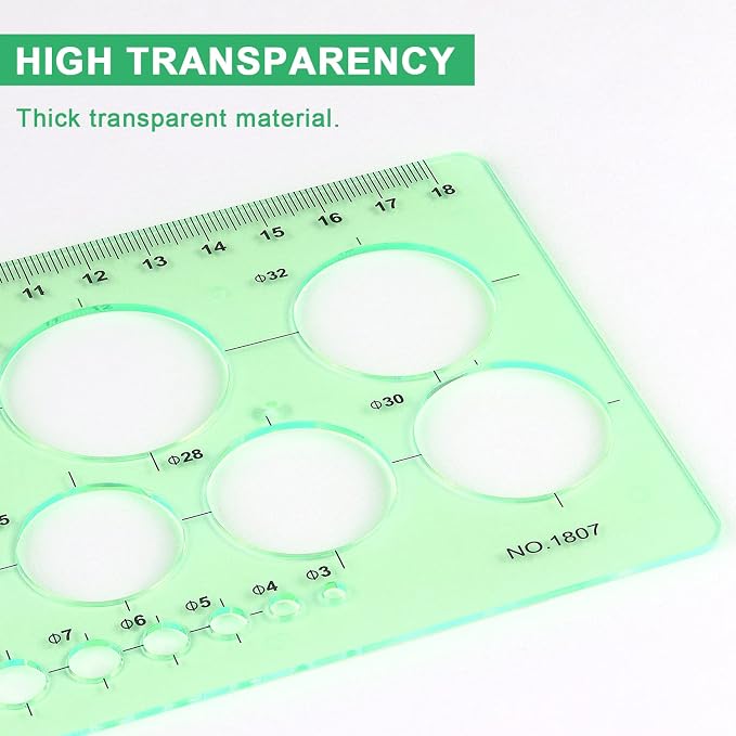 Tamaki Circle Template, Geometric Drawings Stencils, 2 Pack | Scale Drafting - Image 3