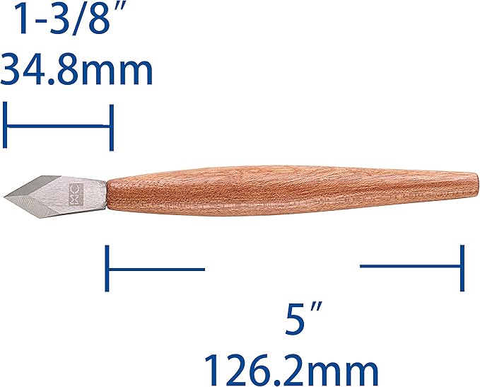 Marking Knife with Plastic Protector, Marking Gauge Woodworking, Premium Woodworking Tool with High Speed Steel Sharp Blade, Beautiful Rose Wood Handle