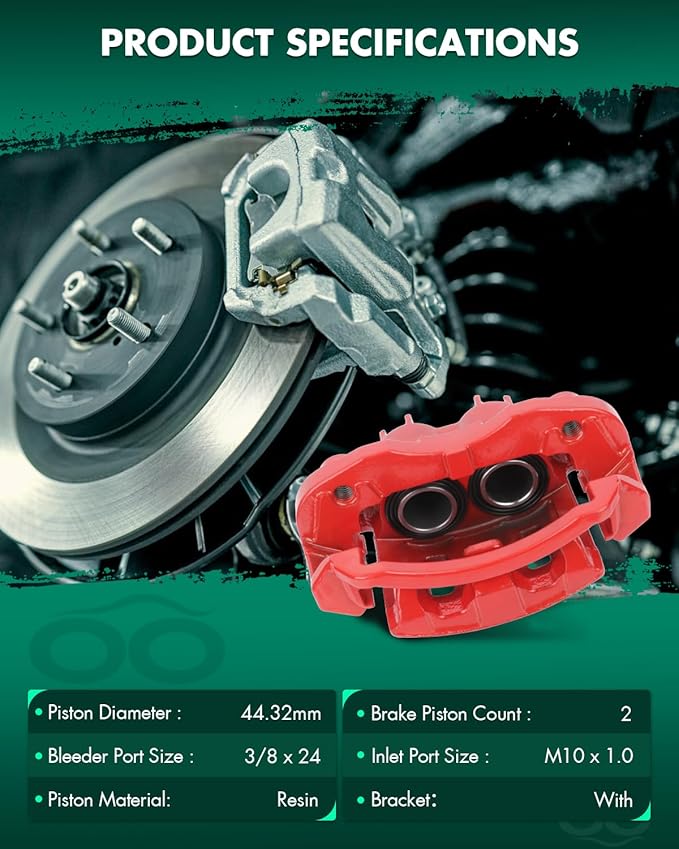 SCITOO 18-B4752 Rear Right Disc Brake Caliper Assembly w/Bracket For Ford For Excursion 2000-2005,For Ford For F-250 Super Duty 2000-2004,For Ford For F-350 Super Duty 2000-2004