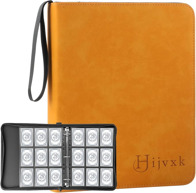 9 Pocket Card Binder, 720 Double Sided Pocket PU Card Binder, Matte Finish by Hijvxk