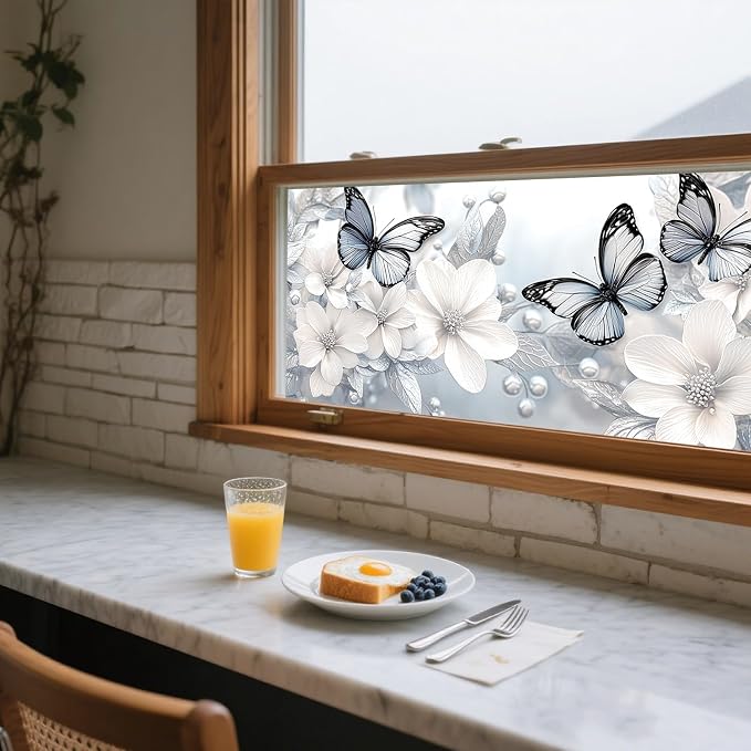 IVN Privacy Window Film 39.3x17.7 Inch Static Cling Decorative Window Film - Image 5
