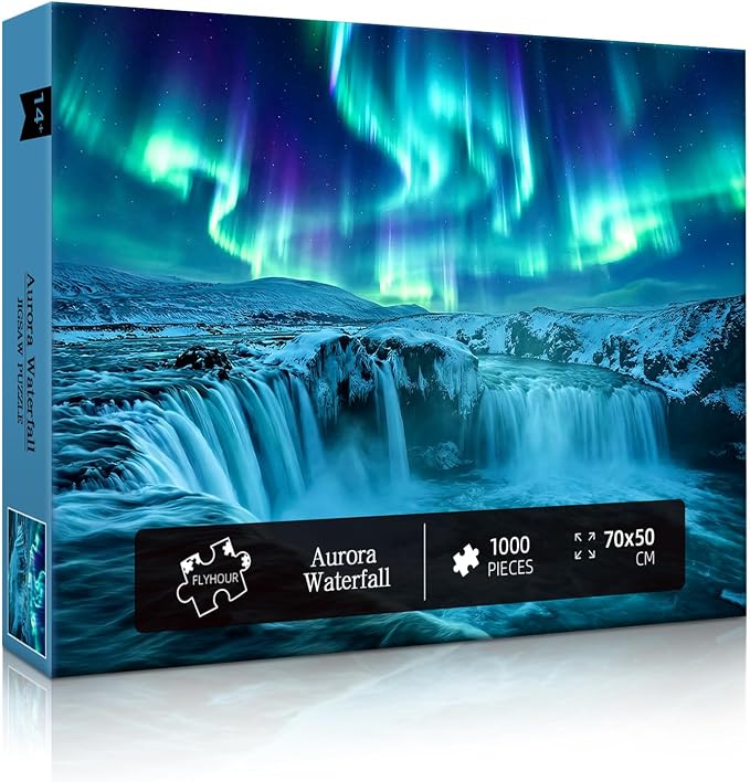 Aurora Waterfall Puzzles for Adults 1000 Pieces, Impossible Hard Challenging - Image 4