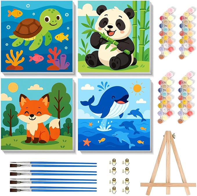 Arttoplus 4 Pack Paint by Numbers Kit by Arttoplus