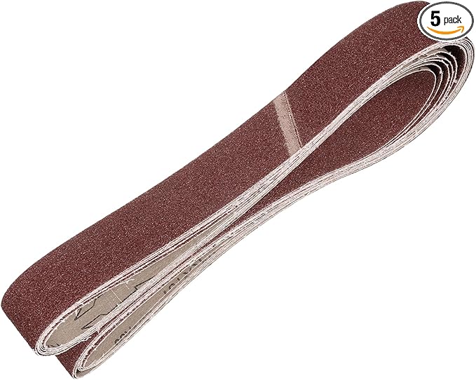 HARFINGTON 2 x 82 Inch Sanding Belts, 5 Pcs 36 Grits Aluminum Oxide Belt Sander Abrasive File Belt for Woodworking, Metal Polishing, Knife Sharpener